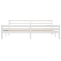Bedframe massief hout wit 200x200 cm - thumbnail