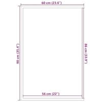 Deurmat 60x90 cm zwart - thumbnail