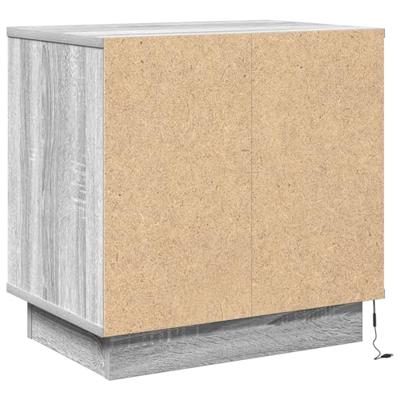 Nachtkastje met lade met Grijs 50 x 34.5 x 50 cm. Bewerkt hout