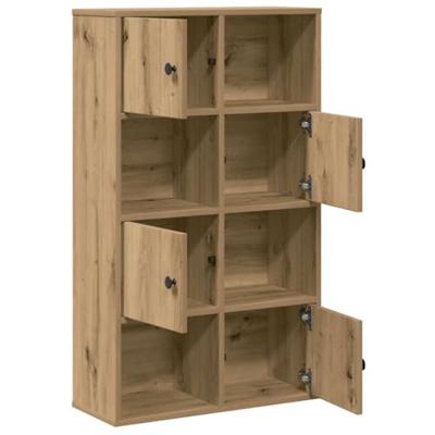 Boekenkast 60x24x101,5 cm bewerkt hout artisanaal eikenkleurig