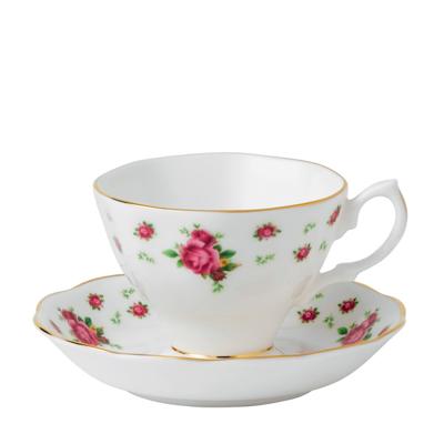 Royal Albert New Country Roses theekop en schotel - white vintage