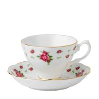 Royal Albert New Country Roses theekop en schotel - white vintage - thumbnail