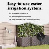 VidaXL Tuin bloempot 3 pcs bruin staal - thumbnail