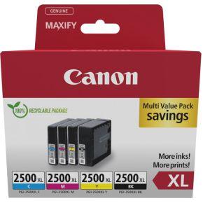 Canon Inktcartridge PGI-2500 XLBKCMY Origineel Combipack Zwart, Cyaan, Magenta, Geel 9254B010 Canon Inktcartridge PGI-2500 XLBKCMY Origineel Combipack Zwart, Cyaan, Magenta, Geel 9254B010