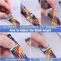 Garmin Approach S12 / S40 / S42 - Braided nylon bandje - Donkerpaars - thumbnail