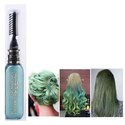 Eenmalige haar tijdelijke kleur Haarverf niet-toxisch DIY haarkleur mascara Dye crème haar (groen) Eenmalige haar tijdelijke kleur Haarverf niet-toxisch DIY haarkleur mascara Dye crème haar (groen)
