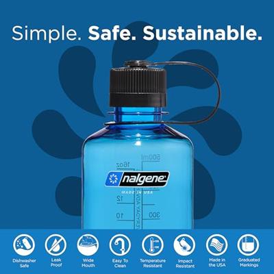Nalgene Narrow-Mouth Sustain 0,5L Drinkfles Slate 0,5L Nalgene Narrow-Mouth Sustain 0,5L Drinkfles Slate 0,5L