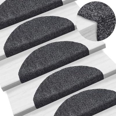 Trapmatten Zelfklevend 5 stuks 65x21x4 cm Donkergrijs Halfrond Groot