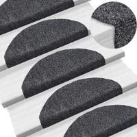Trapmatten Zelfklevend 5 stuks 65x21x4 cm Donkergrijs Halfrond Groot - thumbnail