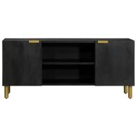 tv-meubel 105x33x46 cm bewerkt hout zwart - thumbnail