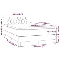 Boxspring met matras stof taupe 120x200 cm - thumbnail