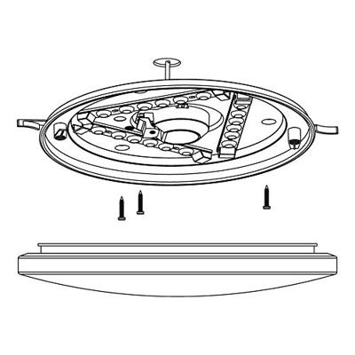 Plafondlamp Frania 280mm rond
