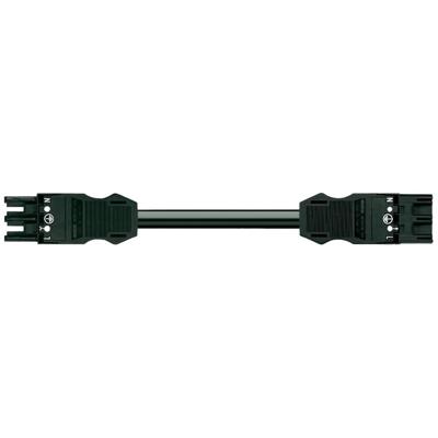 Wago Koppelkabel male-fem 1m 3x1.5 zwart 771 9993 006 101