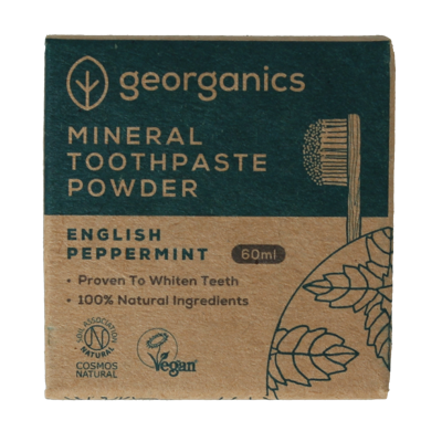Georganics Mineral toothpaste powder english peppermint 60 Milliliter