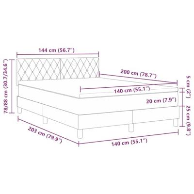 Boxspring bed met matras Zwart 140 x 200 cm Fluweel
