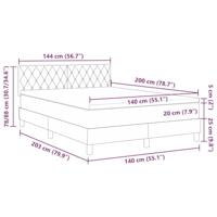 Boxspring bed met matras Zwart 140 x 200 cm Fluweel - thumbnail