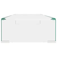 Tv-meubel/monitorverhoger transparant 80x30x13 cm glas - thumbnail
