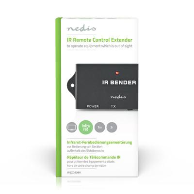 Nedis IREX050BK Ir-extender Voor Afstandsbedieningen 30 - 60 Khz Voor 3 Apparaten 7,0 M Bereik Zwart - thumbnail