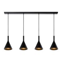 Lucide GIPSY - Hanglamp - 4xE27 - Zwart - thumbnail