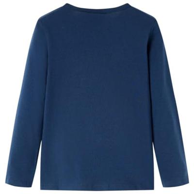Kindershirt met lange mouwen dierenprint 116 marineblauw Kindershirt met lange mouwen dierenprint 116 marineblauw