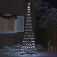 LED Kerstboom met 350 LED Koudwit 138.5 x 138.5 x 399 cm Metaal - thumbnail
