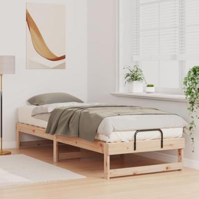 Bedframe met Draaghandvatten Bruin 90 x 210 cm Bedframe met Draaghandvatten Bruin 90 x 210 cm