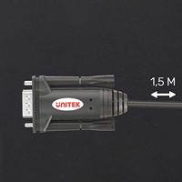 UNITEK Y-1105K seriële kabel Zwart 1,5 m DB-9 - thumbnail