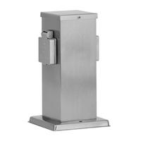 Ledar Buitenstopcontact paal RVS IP44 - 2 stopcontacten - thumbnail