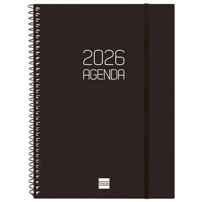 Agenda Finocam OPAQUE Zwart A5 15,5 x 21,2 cm 2026