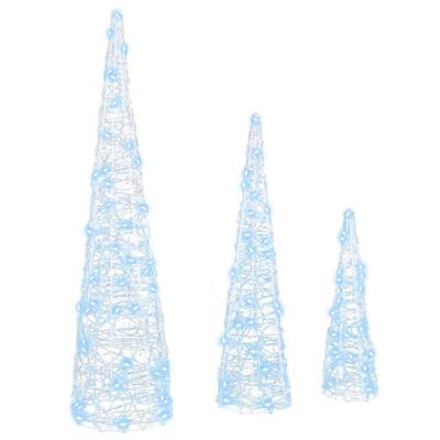 Kerstboom met 90 LED 3 pcs Koudwit 40 cm 60 cm 80 cm Acryl Kerstboom met 90 LED 3 pcs Koudwit 40 cm 60 cm 80 cm Acryl