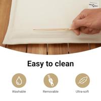 Ligbed met kussens poly rattan zwart - thumbnail