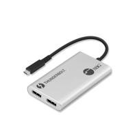 SIIG Thunderbolt 3 naar Dual DisplayPort-adapter - Enkele 5K@60HZ - Dual 4K@60HZ - USB Type C naar 2 DP 1.2-poorten voor Mac en Windows - MacBook Pro/MacBook/Dell XPS/HP/Lenovo JU-TB0611-S1 - thumbnail