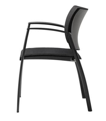 Burostoel.eu model 1602 vergaderstoel met armleggers