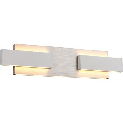 LED Wandlamp - Musterring Rivera - 1 Lichtpunt van 25 Watt - Dimbaar - Aanpasbare Lichtkleur - Geheugenfunctie - Nachtlamp - Up-and-down Verlichting - Afstandsbediening - Mat Nikkel - Metaal
