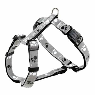 TRIXIE HONDENTUIG H-TUIG SILVER REFLECT ZWART / ZILVERGRIJS 50-75X2,5 CM