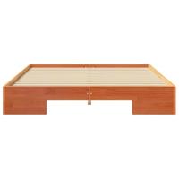 Bedframe met opslag Bruin 140 x 200 cm Massief grenenhout - thumbnail