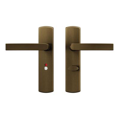 AXA deurkruk Blok met schild WC63/8 Curve brons