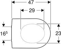 Geberit 300 Basic toiletbril 35,5x47x4,5cm wit - thumbnail