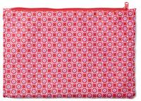 Cedon etui tegelpatroon meisjes 23 x 15 cm polyester roze/wit - thumbnail