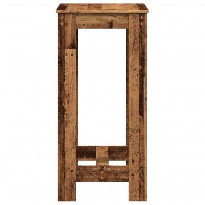 Bartafel 51x50x103,5 cm bewerkt hout oud houtkleurig - thumbnail