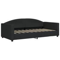 Slaapbank met onderschuifbed 90x190 cm stof zwart - thumbnail
