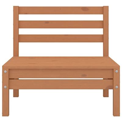 4-delige Loungeset massief grenenhout honingbruin