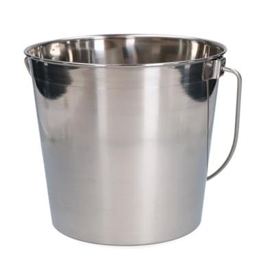 Emmer RVS 5,68ltr met platte zijde Emmer RVS 5,68ltr met platte zijde