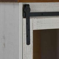 Dressoir HALDEN met schuifdeur 80x40x80 cm massief hout wit - thumbnail