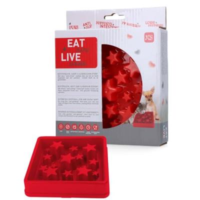 Eat Slow Live Longer Star Red S - thumbnail