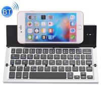 GK608 Ultra-thin opvouwbare Bluetooth V3.0 toetsenbord ingebouwde houder ondersteuning Android / iOS / Windowssysteem (grijs) - thumbnail