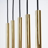 Hanglamp PASTELO 5L goud gepolijst - thumbnail