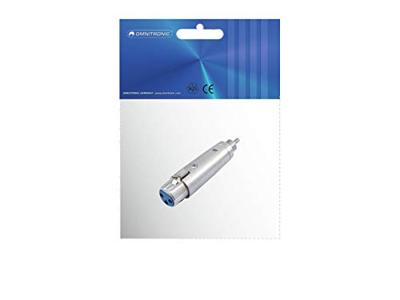 Omnitronic 30226560 XLR Adapter [1x Cinch-stekker - 1x XLR-bus 3-polig]