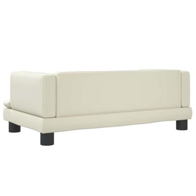 Hondenmand 80x45x30 cm kunstleer crèmekleurig