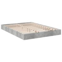 Bedframe bewerkt hout betongrijs 140x200 cm - thumbnail